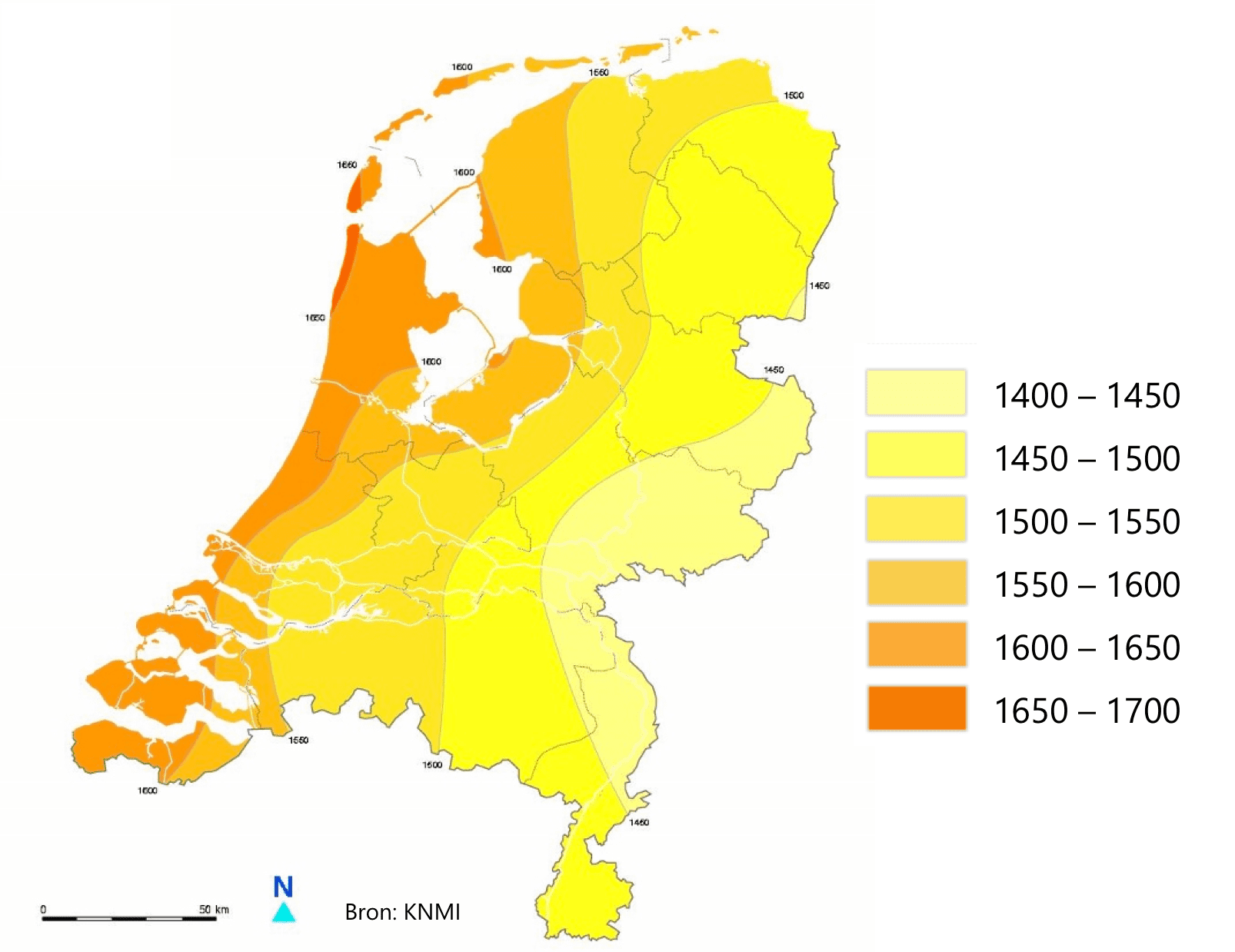 Zonuren Nederland Callantsoog kaart