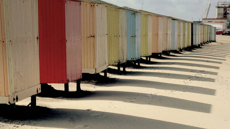 Strandhuisjes op het strand van Callantsoog