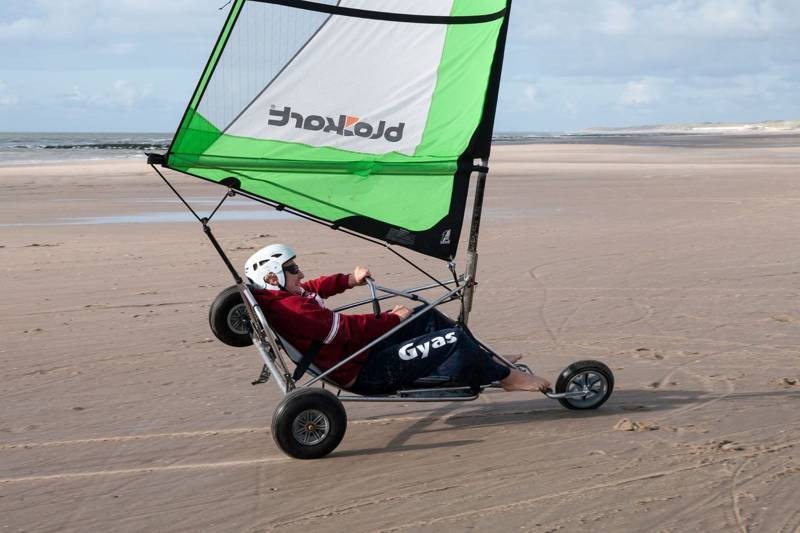 Blokarten op het strand van Groote Keeten