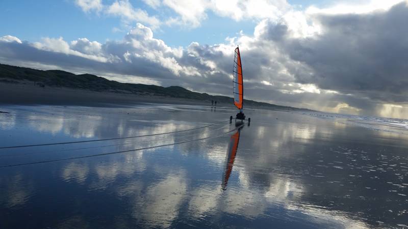 Blokarten op het strand van Callantsoog