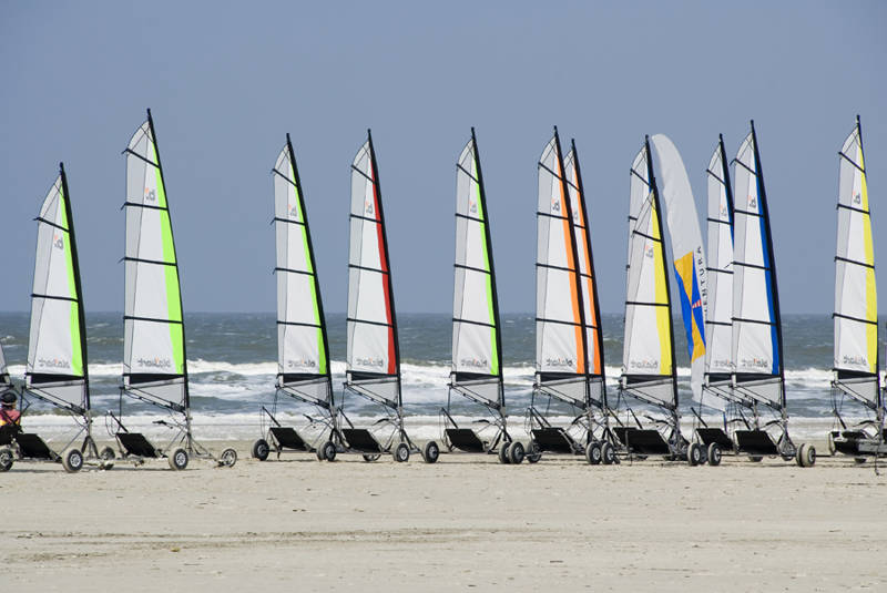 Blokarten op het strand van Groote Keeten